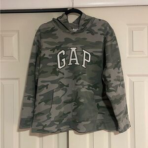 GAP Kids Camouflage Hoodie - Gray and Green